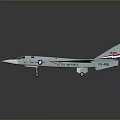 Light Blue USAF Model Airplane with Delta Wing Landing Gear and Shiny Exterior