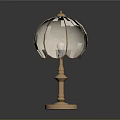 Elegant Table Lamp With White Lampshade And Gold Base Design