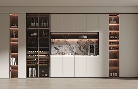 Modern Wine Cabinet Wine Cabinet Decorative Cabinet 3d model