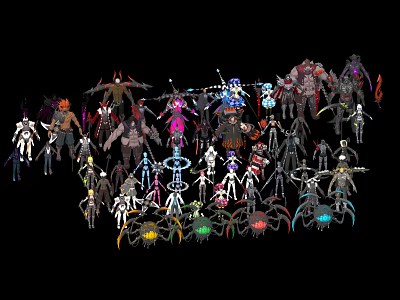 Fantasy Characters And Mythical Creatures With Diverse Designs And Unique Features 3d model