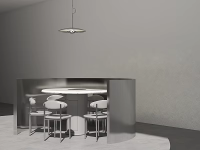 Modern Card Block Fire Shop Pot Round Table 3d model