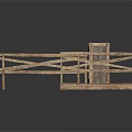 Wooden Scenery Components With Fence Panels And Small Platform Structure