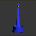 Elegant Blue Swan Shaped Decorative Furniture Piece With Modern Design