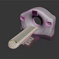 Advanced Modern Medical CT Scanner With Sleek Metallic Finish Circular Opening And Sliding Table