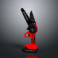 Red And Black Electric Chainsaw Handheld Power Tool For Cutting Work 3d model