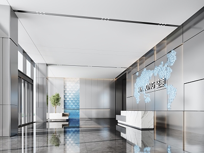 Office reception lobby model