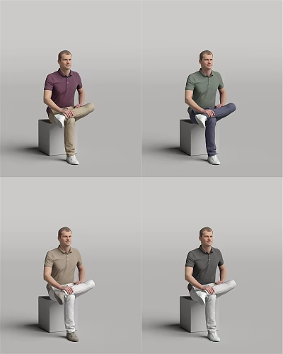 modern man male figure 3d model