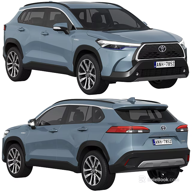 Toyota SUV Front And Rear Exterior Views 3d model 