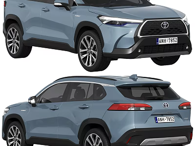 Toyota SUV Front And Rear Exterior Views 3d model