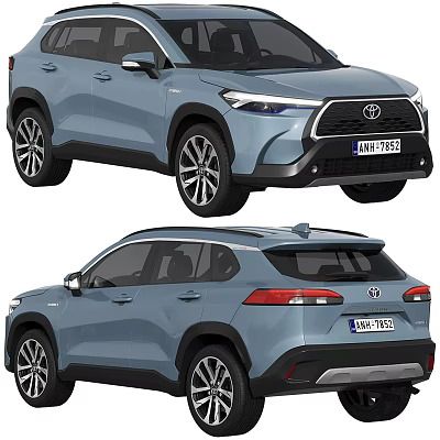 Toyota SUV Front And Rear Exterior Views 3d model Toyota SUV Front And Rear Exterior Views 3d model