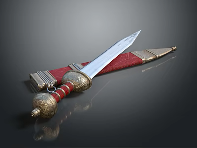 Modern Roman Dagger Officer Sword Long Sword 3d model