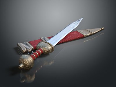 Modern Roman Dagger Officer Sword Long Sword 3d model