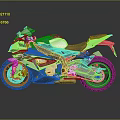 Sleek Modern Sport Motorcycle With Blue White Red Bodywork Aerodynamic Styling And Aluminum Wheels