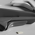 Modern Abstract Sofa Design With Sleek Curved Lines And Black White Finish
