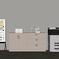 Modern File Cabinet Printer 3d model