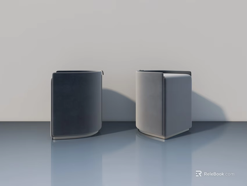 Modern Swing Door Design For Interior With Two Different Color Styles 3d model