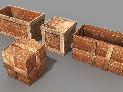 Wooden Frame Old Wooden Box Old Wooden Frame 3d model