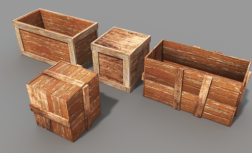 Wooden Frame Old Wooden Box Old Wooden Frame 3d model