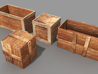 Wooden Frame Old Wooden Box Old Wooden Frame 3d model