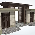 New Chinese Gate Entrance Gate 3d model