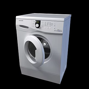 Drum washing machine Samsung washing machine white washing machine household washing machine simple washing machine 3d model