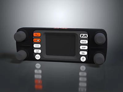 Electronic Control Panel Device With Digital Screen Function Buttons And Side Knobs 3d model