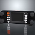 Electronic Control Panel Device With Digital Screen Function Buttons And Side Knobs 3d model