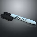 Sharpie Permanent Marker With White Body And Black Cap For Daily Use