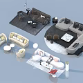 Modern Stylish Sofa and Coffee Table Set With Various Designs Rugs and Cushions