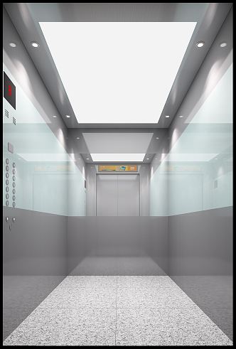 Modern elevator car 3d model