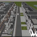 Chinese Style Detached Villa With Traditional Eaves Two Story Courtyard Wooden Railings And Stone Greenery