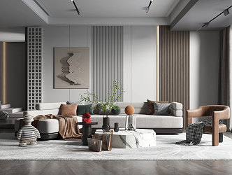 modern living room 3d model