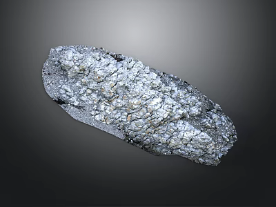 Natural Rough Surface Stone With Gray White Texture And Irregular Shape 3d model