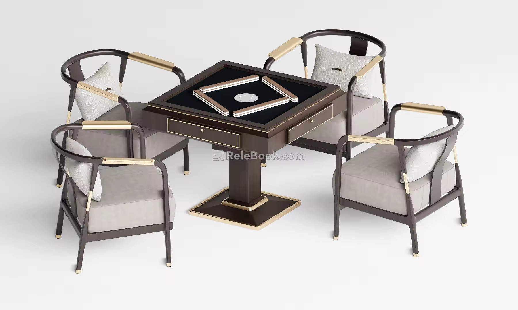 New Chinese Mahjong Table and Chair Mahjong Table Mahjong Machine Chess and Card Table 3d model