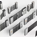 Various Modern Entrance Gates Featuring Stone Pillars And Metal Frame Designs