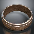Vintage Engraved Metal Bracelet With Decorative Swirl Patterns For Daily Use