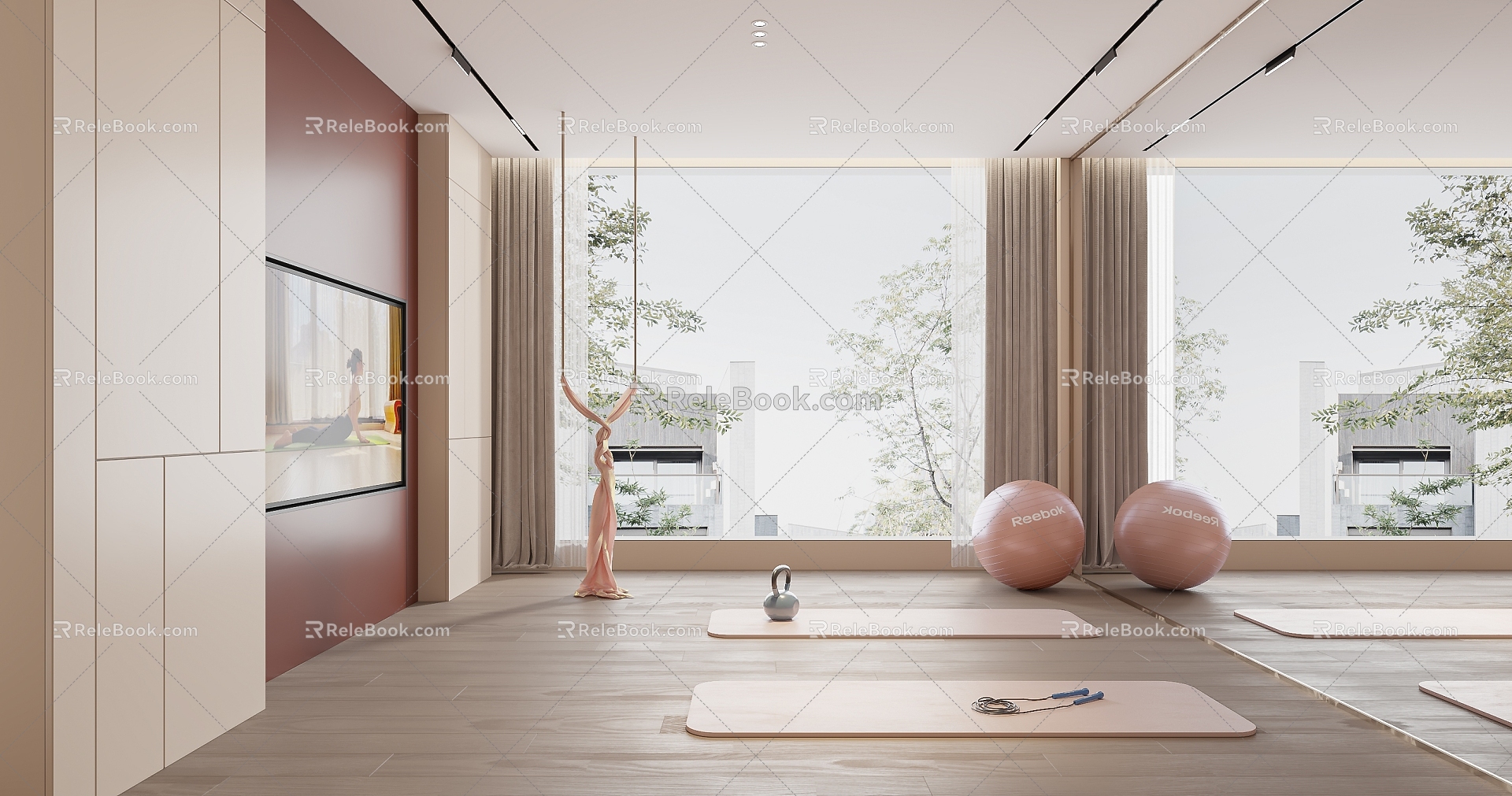 Modern Yoga Room Yoga Room 3d model