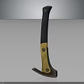 Claw Hammer With Black And Yellow Handle And Metal Head 3d model