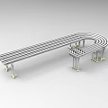 Industrial assembly line automatic production line 1148 3d model