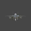 Advanced Gray Military Fighter Jet With Missiles Open Cockpit And Sharp Wings