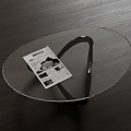 glass coffee table 3d model