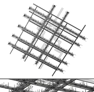 Modern air conditioning pipeline industrial wind ceiling pipeline fire pipeline inlet and outlet fume pipeline 3d model