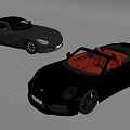 Luxury Sports Cars Showcasing Yellow Convertible With Red Interior And Black Coupe Design