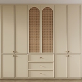 French Middle Style Wardrobe 3d model