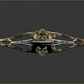 Ornate Medieval Long Sword With Gold Decorative Hilt And Sharp Blade