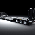 Modern trailer towing 3d model