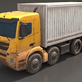 Box car, container car, truck, van, van, refrigerated truck, transport truck, simple model truck, low model, low face number truck, game truck 3d model