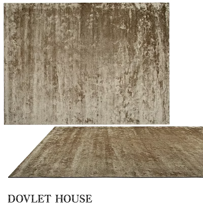 Brown Square Rug Featuring Textured Surface For Living Room Interior Decor 3d model