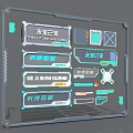Future Tech Commercial Equipment With Digital Control Panel And Interactive Borders 3d model