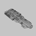 Futuristic Sci Fi Spaceship 3D Model With Detailed Structure And Illuminated Accents